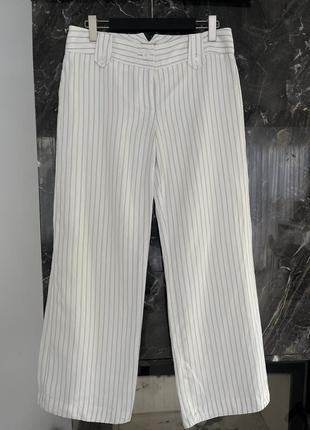 Крутые льняные , брюки в полоску karen millen