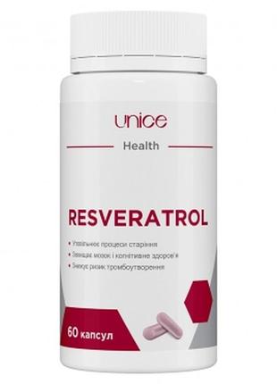 Дієтична добавка "resveratrol" unice, 60 капсул