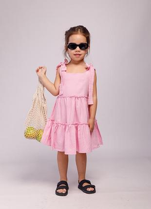 Сарафан льняной sundress с рюшами и бретелями (производитель miocaroua)