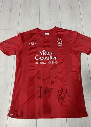 Футбольна футболка umbro nottingam forrest 2010-2011 з підписами українських футболістів