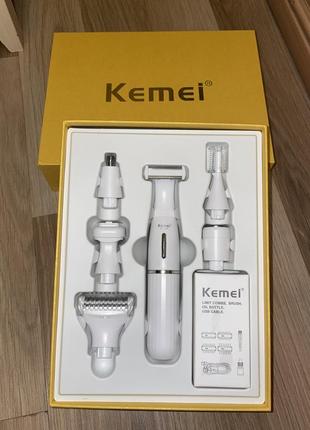 Жіночна електробритва 6 в 1 для видалення волосся з тіла kemei km-3523