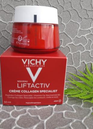Денний та нічний крем vichy collagen specialist, сироватка для обличчя2 фото
