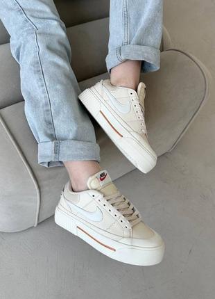 Женские кроссовки в стиле nike court legacy найк / демисезонные / весенние, летние, осенние / кожа / белые, черные, бежевые, розовые