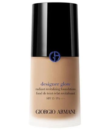 Тональна основа giorgio armani BLAZERS designer glow radiant revitalizing foundation spf15 тон 5. об'єм 30 ml.