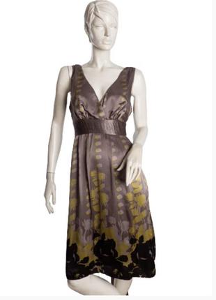 Шовкова сукня на бретельках, сарафан, від ted baker, шовк 💯, атлас