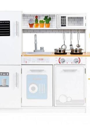 Дитяча дерев'яна кухня ecotoys  світлові ефекти6 фото