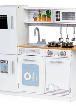 Дитяча дерев'яна кухня ecotoys  світлові ефекти