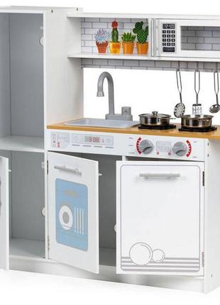 Дитяча дерев'яна кухня ecotoys  світлові ефекти3 фото