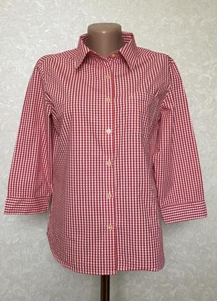 Жіноча бавовняна сорочка в клітинку