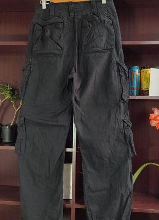 Surplus tex airborne vintage cargo штани карго штани парашути джинси чорні мультипокет parachute multi pocket2 фото