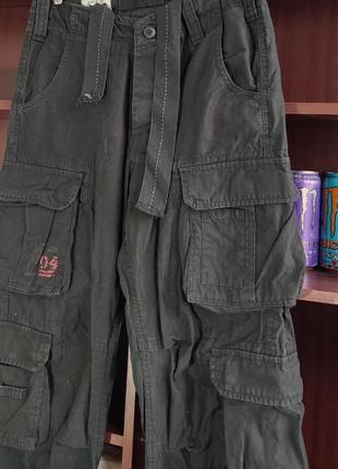 Surplus tex airborne vintage cargo штани карго штани парашути джинси чорні мультипокет parachute multi pocket4 фото