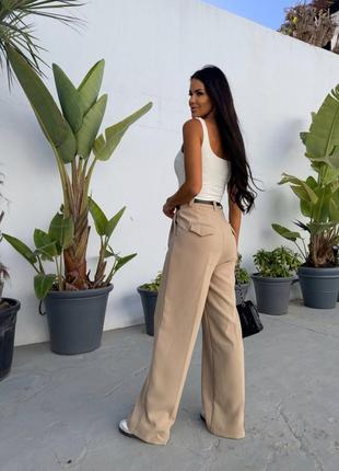 Брюки брючины палаццо женские белые