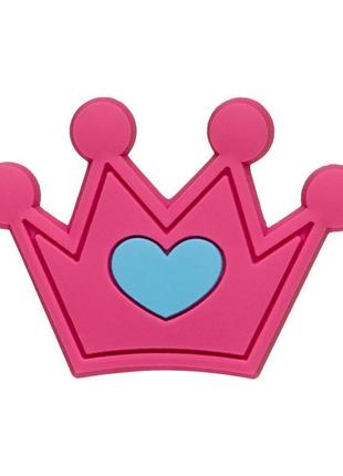 Джибитсы для кроксов 5033 «корона розовая» 1 шт.