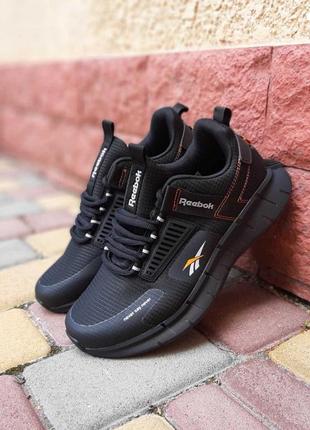 Мужские кроссовки reebok zig never say never чорні з помаранчевим3 фото