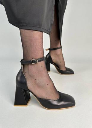 Женские кожаные туфли (9500) 40 vzutik черный (2000002521457)1 фото