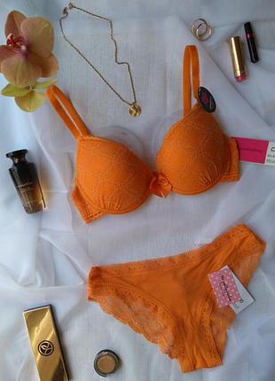 Оранжевый комплект белья passionata by chantalle, франция🌞