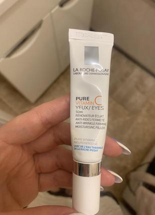 La roche-posay pure vitamin c eyes антивіковий зволожуючий крем-філлер комплексної дії для чутливої шкіри навколо очей