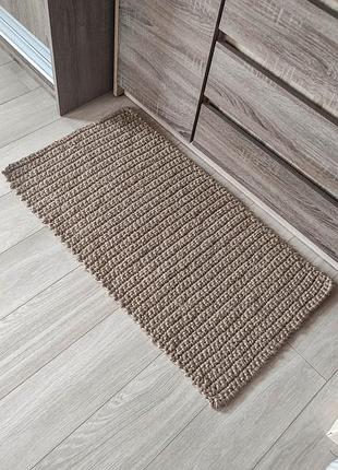 Плетений килимок. джутовий коврик ручної роботи.