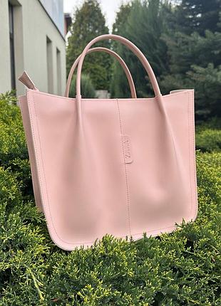 Zara то продаж яркая пудровая женская большая сумка сумочка зара пудра пудровая жіноча