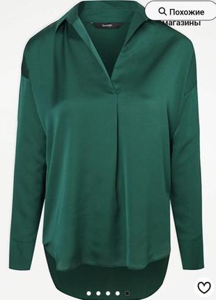 Блуза, туника сатиновая, размер 52/uk 16