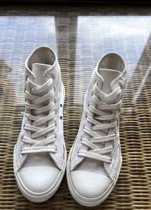 Кеди високі білі converse all star високі білі оригінальні