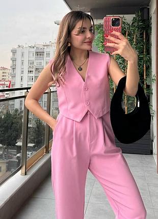 Костюм женский двойной жилет+брюки