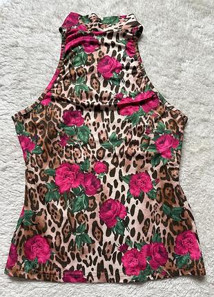 Майка топ леопардовый принт