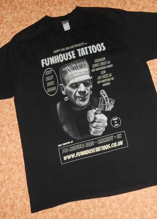 Футболка funhouse tattoos/frankenstein/потвора франкенштайна/tattoo