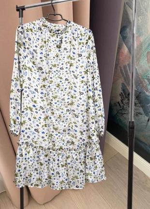 Плаття біле повітряне з рукавом marks&spencer