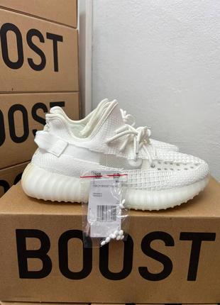 Adidas yeezy 350 v2 white linen прозрачная полоска кроссовки адидас изви буст сетка