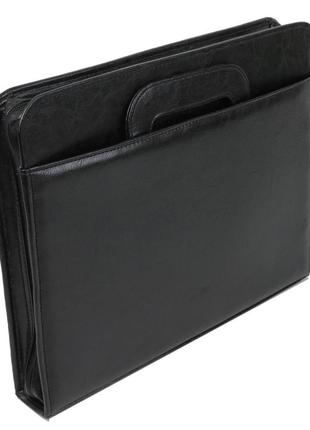 Мужской деловой портфель 35,5х28х4,5 см exclusive черный (2000001600184)3 фото