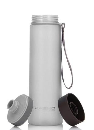Спортивная бутылка для воды 1000 мл casno серый (2000001625408)3 фото