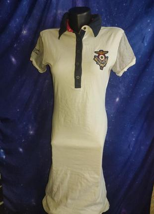 Хлопковое платье поло в спортивном стиле