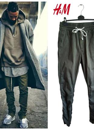 H&amp;m штани джогери кольору хакі