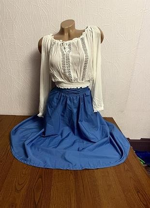 Красивая натуральная миди юбка