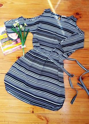 Літня сукня в полоску пляжна туніка сукня туніка m