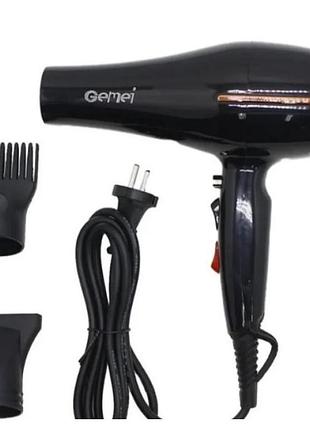 Фен для волос gemei gm-1780  черный