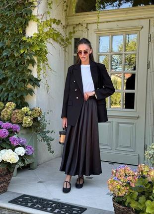 Атласная юбка миди макси юбка баллон