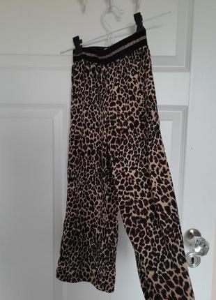 Леопардовые брюки 6-7 рочков вискоза