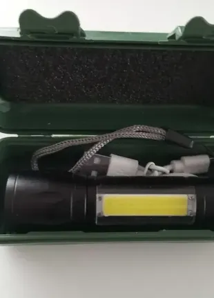 Фонарик налобный. с ок датчиком движения под 18650/фонарик металл.в кейсе