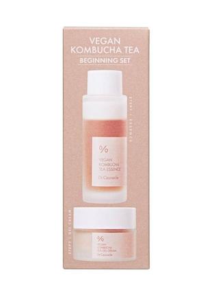 Веганский набор для ухода за кожей с комбучой dr.ceuracle vegan kombucha beginning set