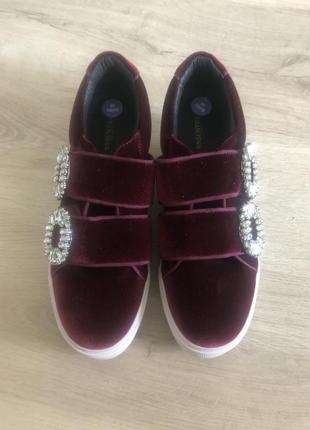 Туфли слипоны на платформе