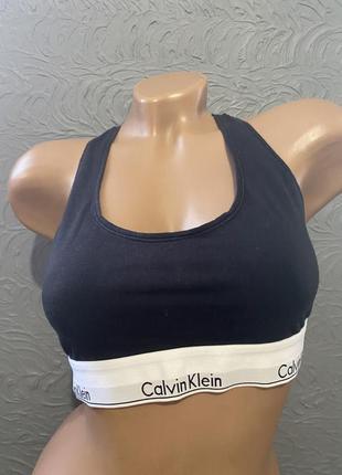 Топ лиф трикотажный calvin klein черный