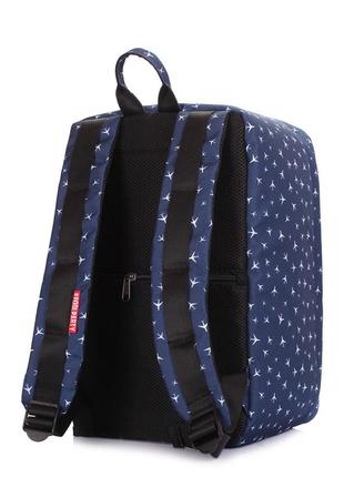 Рюкзак для ручной клади poolparty hub 40x25x20см ryanair / wizz air / мау с самолетиками3 фото