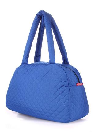 Стеганая сумка-саквояж poolparty синяя2 фото