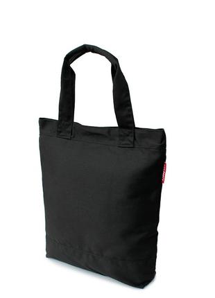 Коттоновая женская сумка poolparty черная2 фото