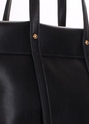 Женская сумка из искусственной кожи poolparty argentina черная3 фото