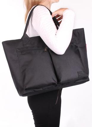 Женская текстильная сумка poolparty future черная3 фото