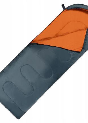 Спальный мешок 180х75 см sportvida серо-оранжевый (2000001566657)