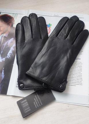 Мужские кожаные перчатки, подкладка махра, румыния5 фото